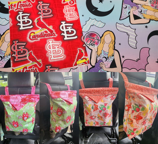 Sport, Red, | Mess-Proof Trash Tamer | Snap Closed Car Trash Can