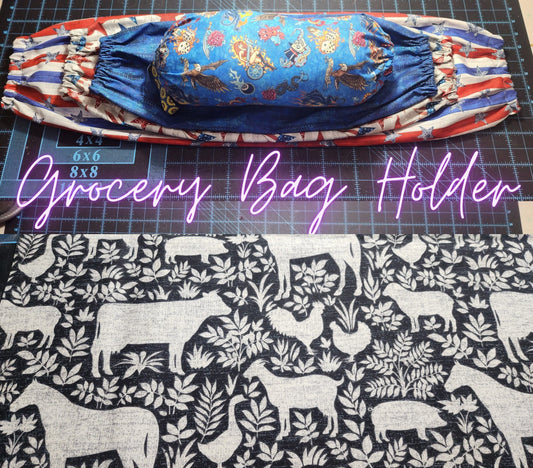 Farm Animals, SMALL Grocery Bag Holder | Pre-cut just needs sewn together