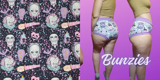 Black Slay The Day, Paint Splatter | Bunzies Underwear | Choose Briefs, Booty, or Super Booty | High & Low Waist