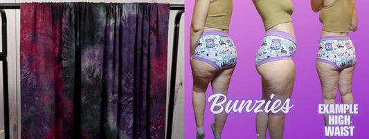 Black, Eggplant, Magenta Tie-Dye,| Bunzies Underwear | Choose Briefs, Booty, or Super Booty