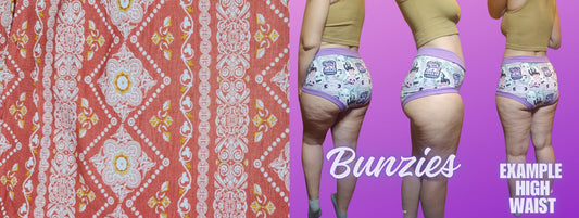 Geo Design Orange & White | Bunzies Underwear | Choose Briefs, Booty, or Super Booty