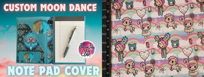Rainbow Toki, Unicorn, Kawaii | Moondance Note Pad Holder | Comes in 3 Sizes |