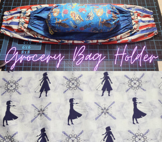 Frozen Girls, MEDIUM Grocery Bag Holder | Pre-cut just needs sewn together