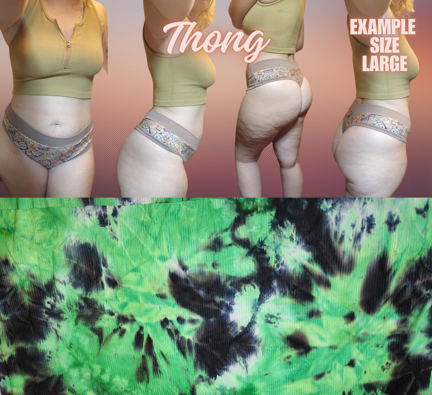 Camo, Tie Dye x6 Prints | Thondlewear, Thongs for every body | Elastic/Knit Bands