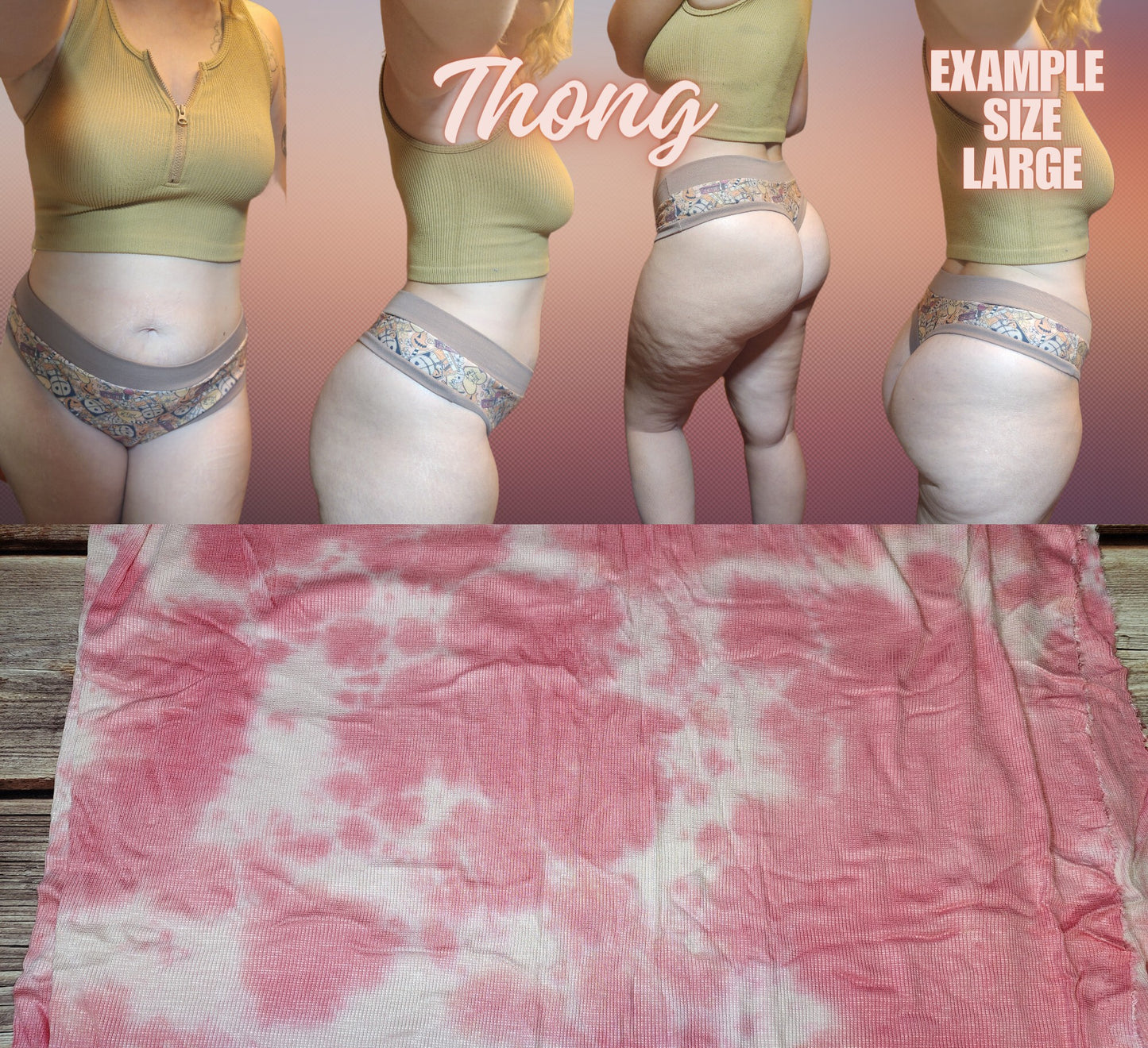 Camo, Tie Dye x6 Prints | Thondlewear, Thongs for every body | Elastic/Knit Bands