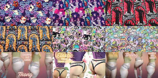 Anime, Horror, Cartoon x6 Prints | Thondlewear, Thongs for every body | Elastic or Knit Bands