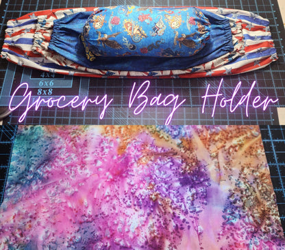 Ethnic Blend Tie Dye, MEDIUM Grocery Bag Holder | Pre-cut just needs sewn together