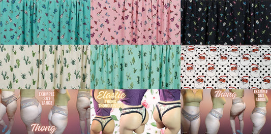 Succulent, Santa, Cactus, x6 Prints | Thondlewear, Thongs for every body | Elastic/Knit Bands