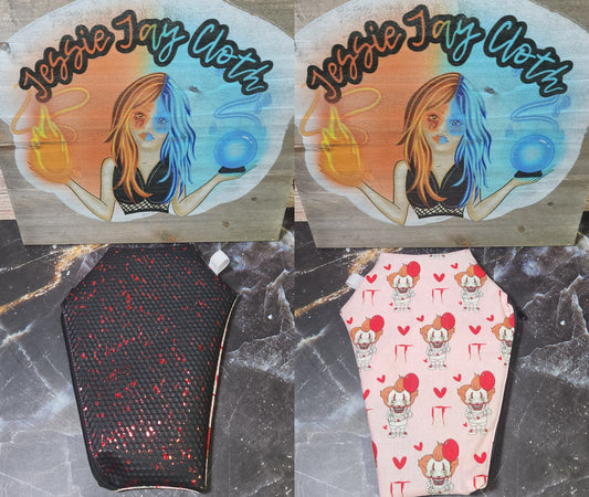 RTS Clown, Spooky, Red Blood Splatter | Coffin Wallet |