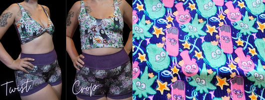 Custom 2-in-1 Crop Top | 420 Cosmo & Wanda, 90's, Lighter, Leaf