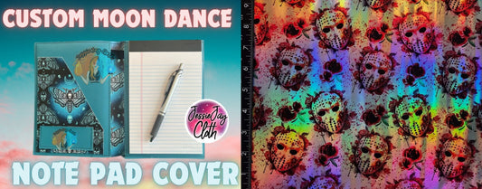 Holographic, Horror Mask Floral | Moondance Note Pad Holder | Comes in 3 Sizes |