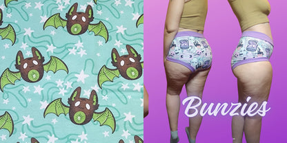 Kiwi Fruit Bat |  Bunzies Underwear | Choose Briefs, Booty, or Super Booty