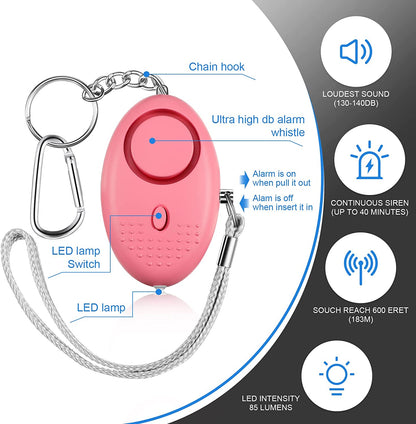 Emergency Safety Alarm 130DB | Security Keychain | Add to Self Defense Wristlet | Add on