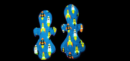 Rocket To The Moon | Custom Cloth Pad | 7.5 to 15.5 inches | 2.5" Snapped Width