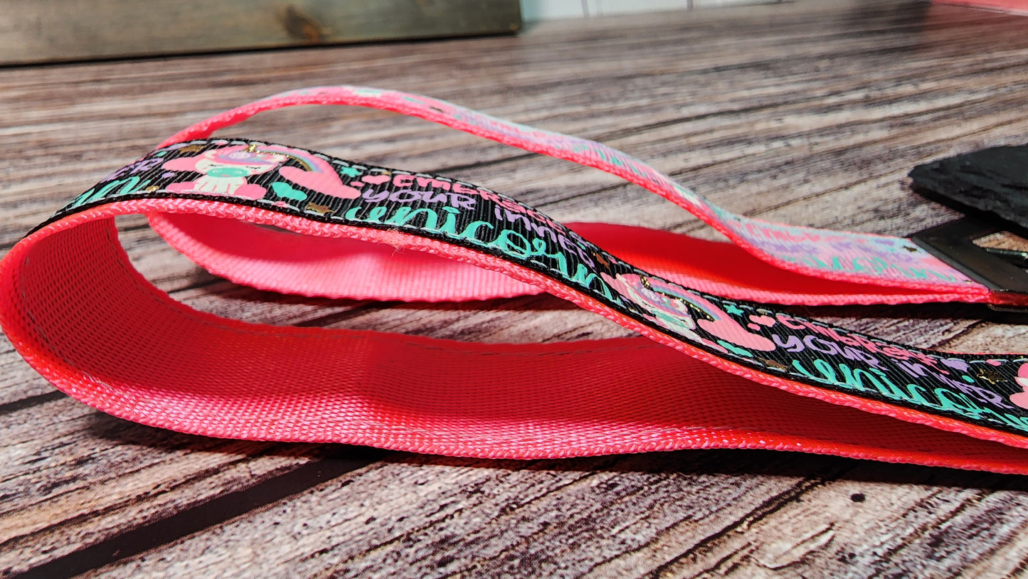 Embrace Your Inner Unicorn Wristlet Key Fob | Ribbon/Nylon Fabric Keychain | Choose your print