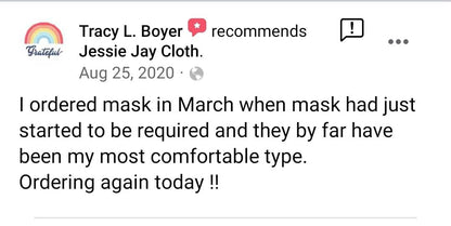 Cotton Face Masks | 4 Sizes to choose from | Soft nylon ear loops Adjustable