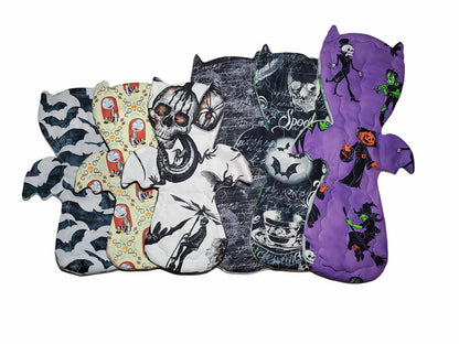 Custom Bat Shaped Cloth Pads |  8/10/12/14/16 | 2.5" Snapped Width