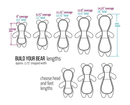 Custom Goldilocks Bear Pad |  8/9.75/11.25/12.8/14.25 |  2.75" Snapped Width