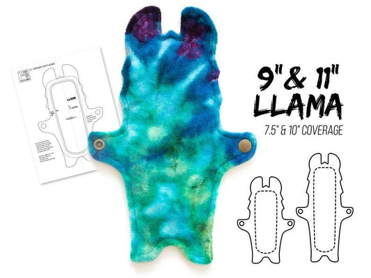 Custom Mama Llama & Baby Llama Cloth Pads | 9" & 11" | 2.5" Snapped Width |