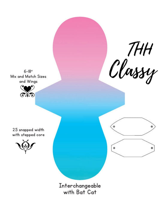 Custom Miss Classy Cloth Pad | 2.5" Snapped Width | 6-18 inches  | Discounted Sale