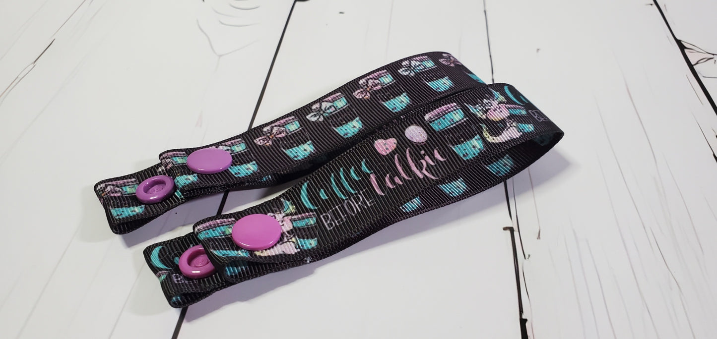 Coffee Before Talkie & Coffee Cups with bow  | Cloth Pad Drying Strap