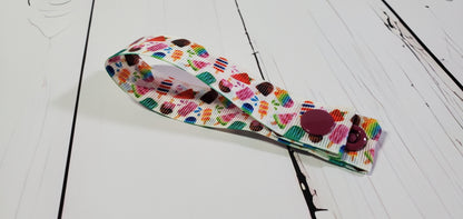 White & Black Popsicle | Cloth Pad Drying Strap | Watermelon | Red, White, Blue