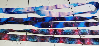 Starry Galaxy Lanyard ID Strap | 8 Prints | Safe Break away clasp | Accessory | Key Chain Holder | D Ring Lobster Claw | Jessie Jay Cloth