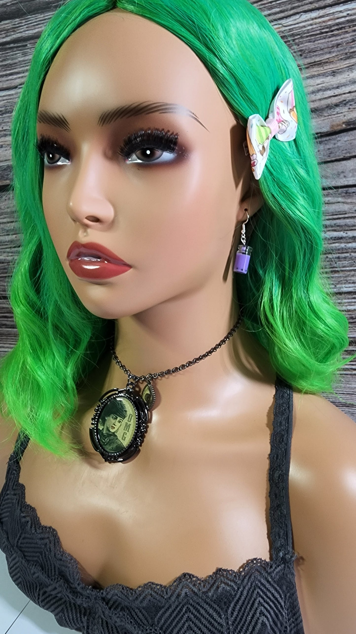 Taro Mason Jar Boba Tea Earrings | Silver Dangles |