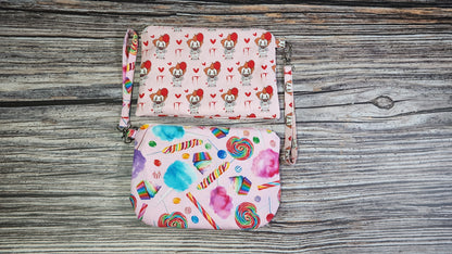 Clutch Pouch Wristlet | Horror Clown Or Sweet Treats |