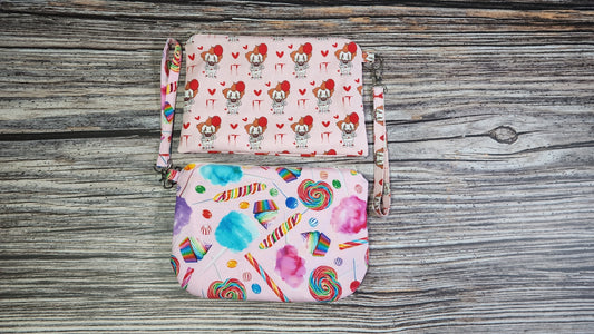 Clutch Pouch Wristlet | Horror Clown Or Sweet Treats |