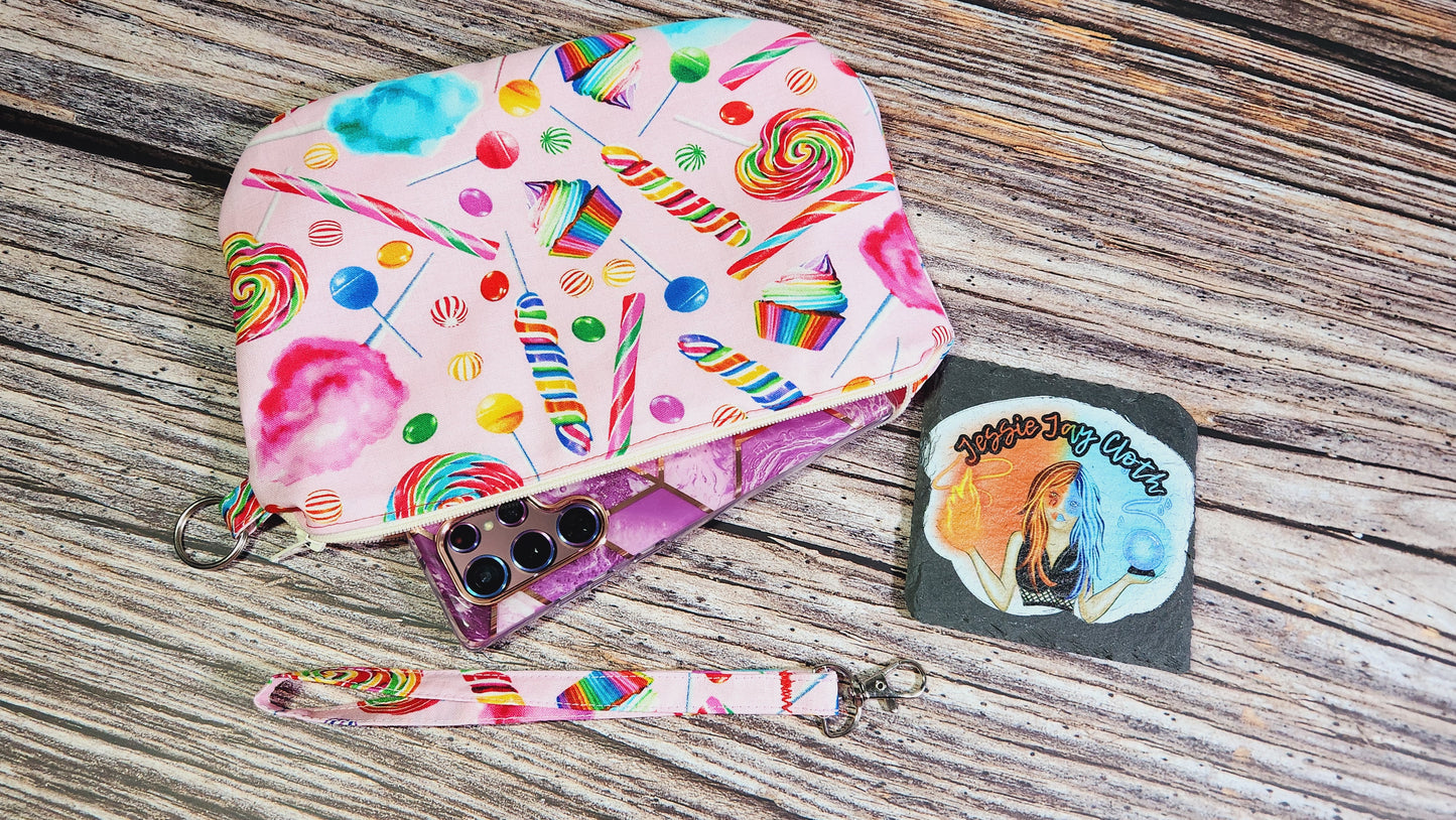 Clutch Pouch Wristlet | Horror Clown Or Sweet Treats |