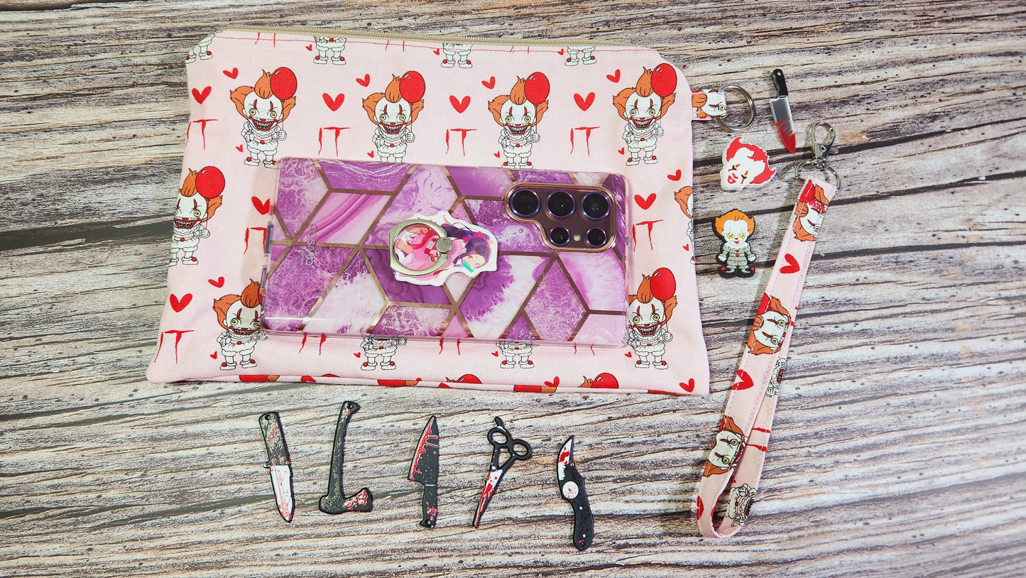 Clutch Pouch Wristlet | Horror Clown Or Sweet Treats |