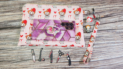 Clutch Pouch Wristlet | Horror Clown Or Sweet Treats |