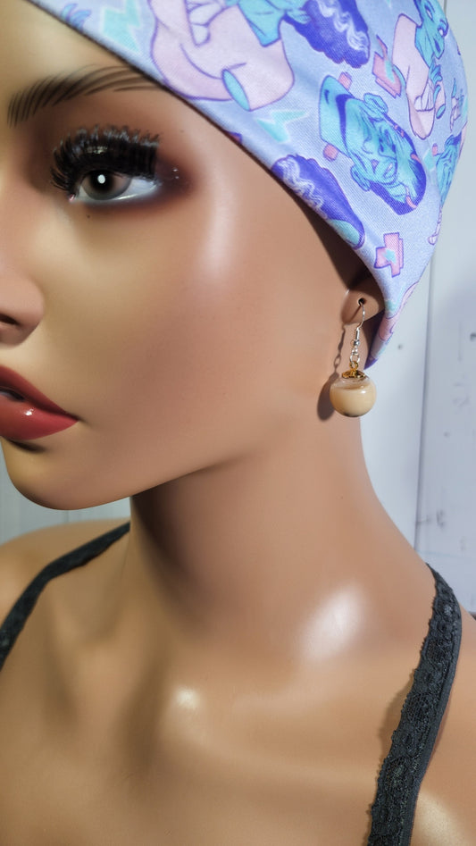 Classic Milk Tea | Globe Boba Tea Earrings | Silver Dangles | Christmas Globe