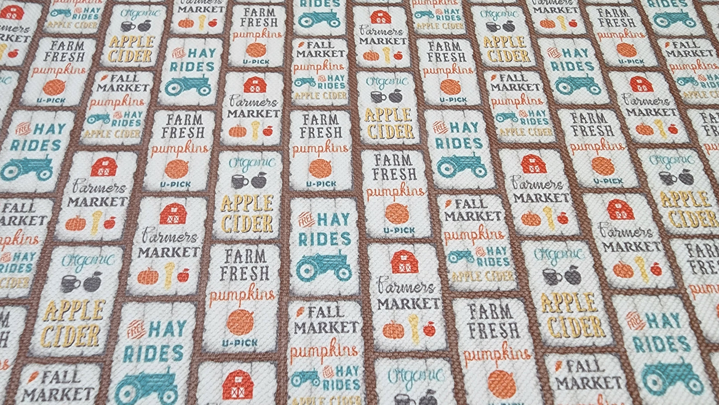Fall Quotes, Pumpkins, Drink | Faux Leather & Nylon Fabric Keychain | Key Fob Wristlet