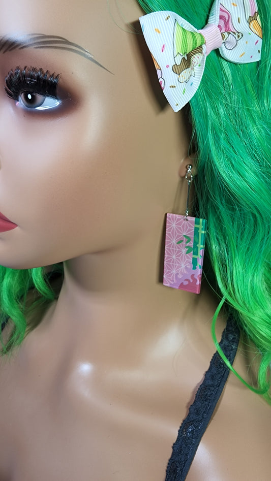 Medium Anime Inspired Earrings  | Drop Dangle Stud | Girl Demon