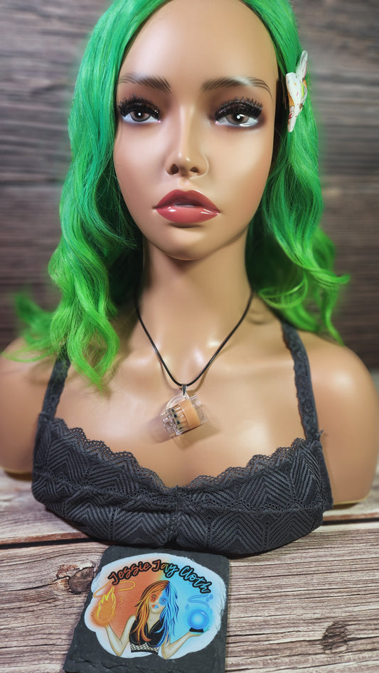 Boba Tea Glass Necklace | Brown