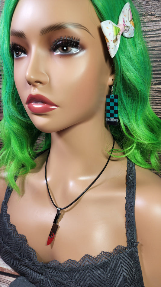 Small Anime Inspired Earrings  | Stainless Steel Hooks | Boy  Demon