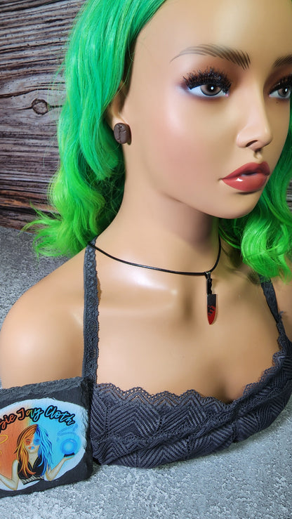 Skullspresso Earrings |  Optional Meat Cleaver | Dangle Earrings | Choose your skull color | Coffee or Just the Skulls