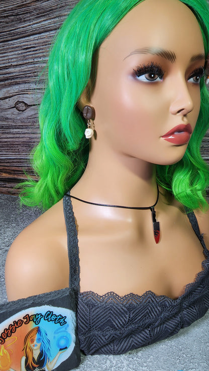 Skullspresso Earrings |  Optional Meat Cleaver | Dangle Earrings | Choose your skull color | Coffee or Just the Skulls