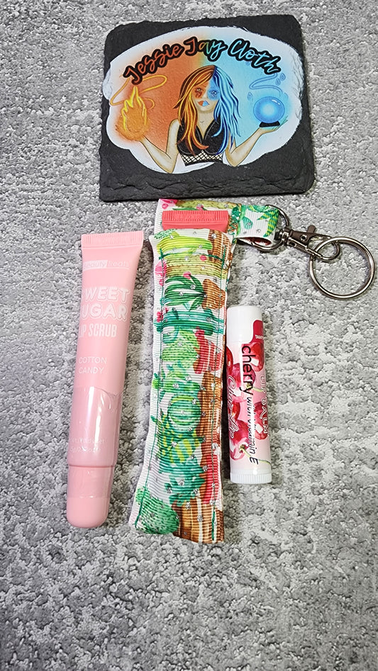 Lip Balm Holder | Succulent with Sparkles or No Sparkles | Can hold gloss/balm/sugar scrub up to 5.5" |