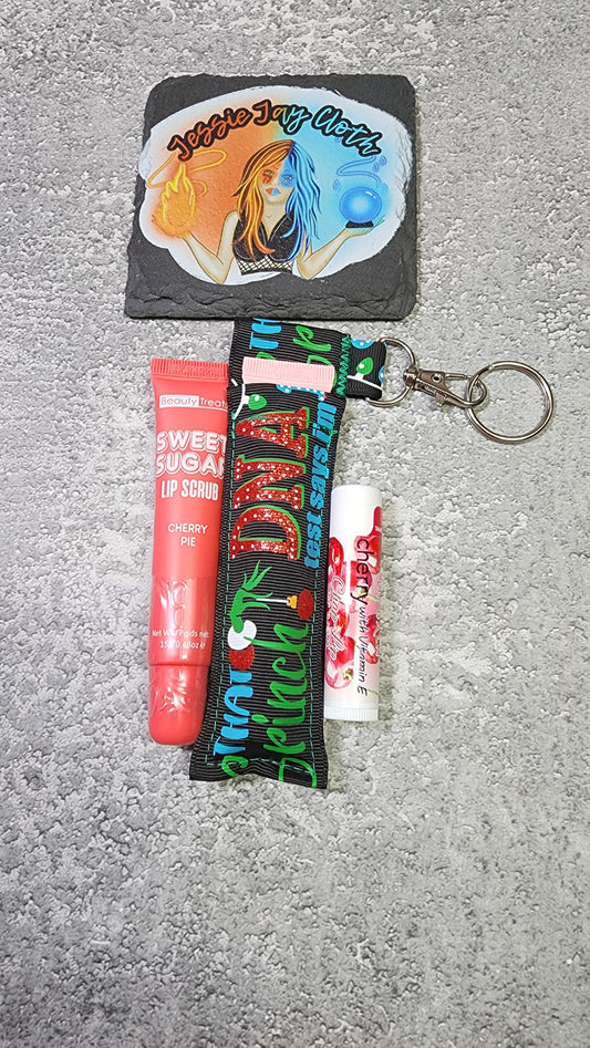 Lip Balm Holder | 100% that grinch | Can hold gloss/balm/sugar scrub up to 5.5" |