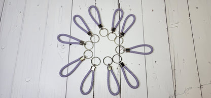 Lavender | Leather Braided Rope Key Chain Strap | Add on