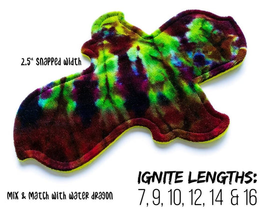 Ignite | Custom Cloth Pad | 7/9/10/12/14/16 | 2.5" Snapped Width