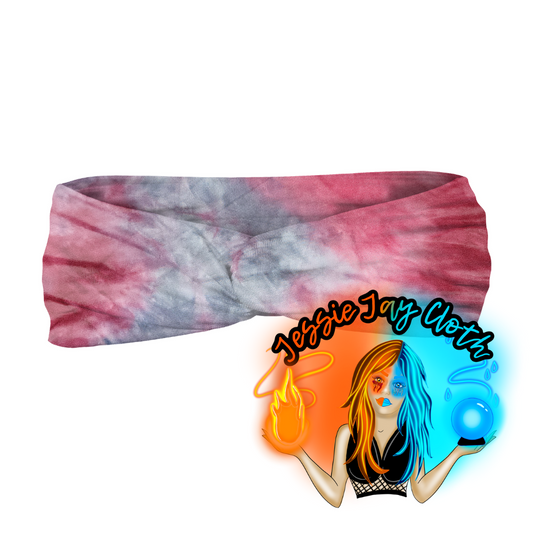 Frosted Berry Tie Dye DTY Knit |Twist Knot Head Band | Custom Turban Head Band | 4 Sizes
