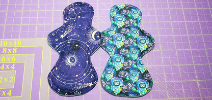 Custom Mega Flare Cloth Pad |  10/12/14/16 | 2.5" to 2.75" Snapped Width OR 3" to 3.25" Snapped