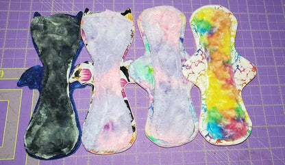 Exposed core or Regular | Custom Ultra Soft Minky | Classic Curvy Cloth Pad | 2.75" to 3"