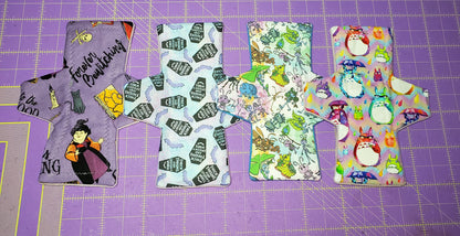 Budget Friendly Cloth Pads | Template J | 2.5" Snapped Width | 5-16 inches