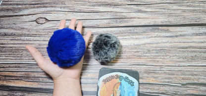 Large 10 cm Pompom Keychain | Or just the Pompom | Faux Rabbit Fur | Add on