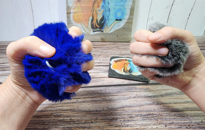 Large 10 cm Pompom Keychain | Or just the Pompom | Faux Rabbit Fur | Add on